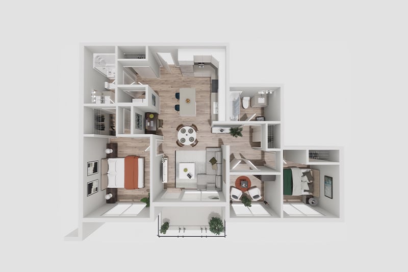 North Point Apartments Cascade floor plan