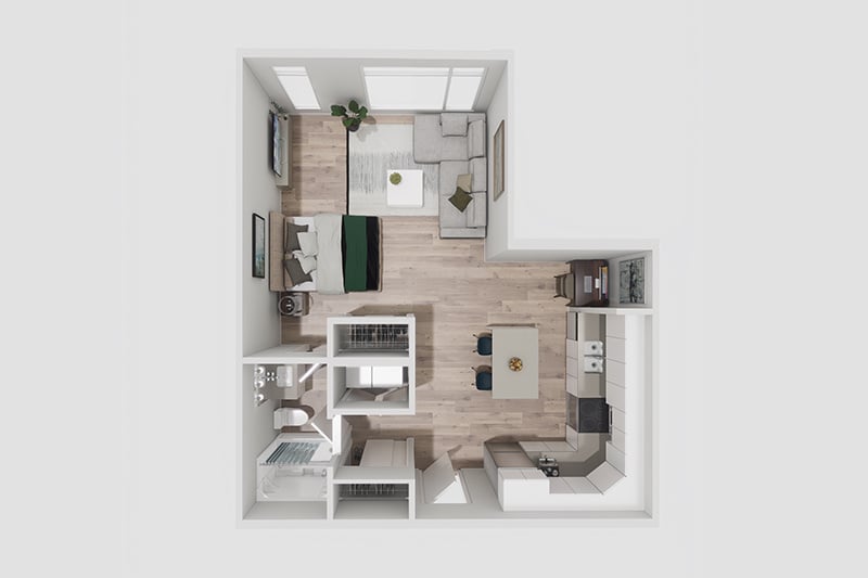 North Point Apartments Cedar floor plan