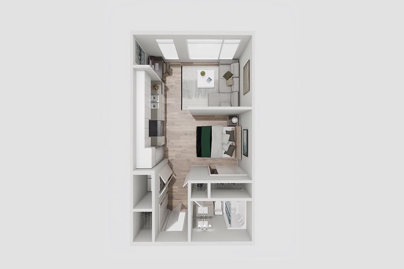 North Point Apartments Fern floor plan